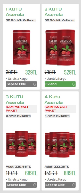 Narcissa Aserola Çayı Tozu  Resmi Satış Sitesi
